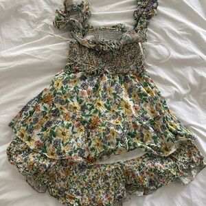 For Love and Lemons Floral Smocked Dress
